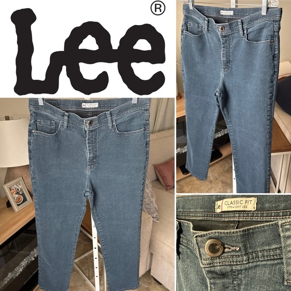 Lee Women’s Size 14 Short Classic Fit Straight Leg Jeans - Picture 1 of 12